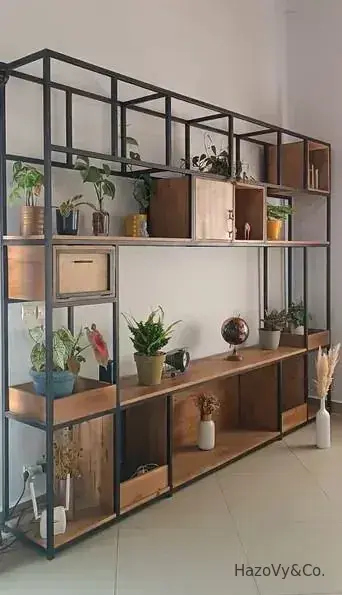 Bibliothèque en bois & métal, sur mesure — HazoVy&Co Antananarivo