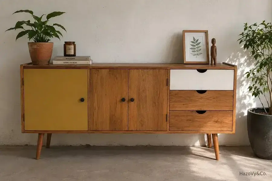 Buffet en bois hazoala & bois laqué, sur mesure — HazoVy&Co Antananarivo