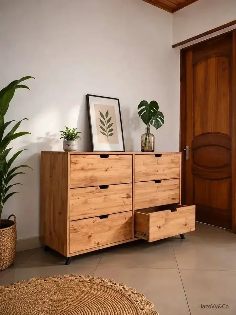Chevet en bois pin massif, sur mesure — HazoVy&Co Antananarivo