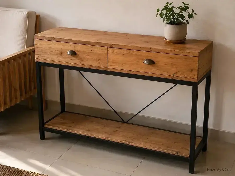 Console en bois & métal, sur mesure — HazoVy&Co Antananarivo