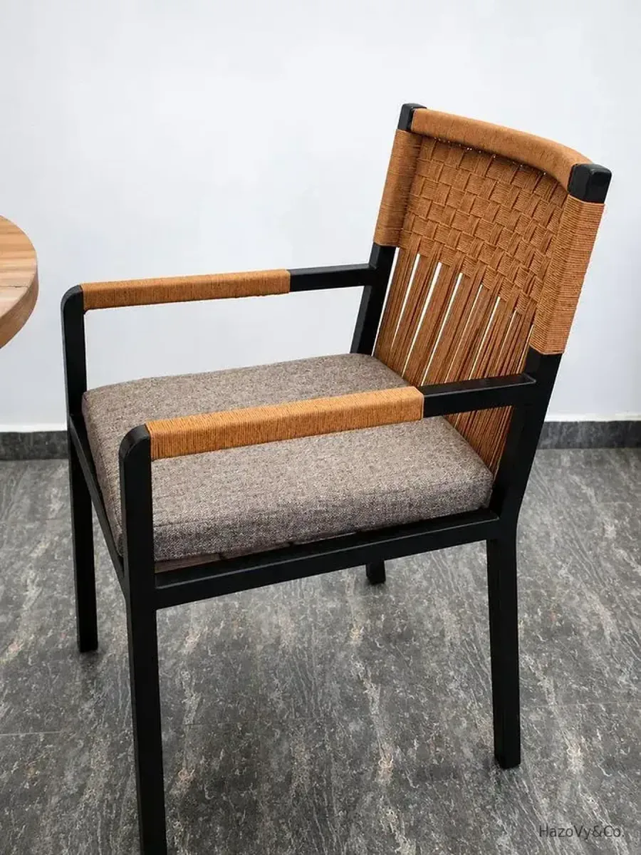 Canapé en bois, corde & métal, sur mesure — HazoVy&Co Antananarivo