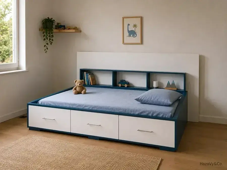 Lit en bois & MDF laqué, sur mesure — HazoVy&Co Antananarivo
