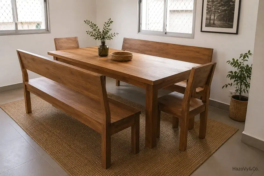 Table à manger en bois industriel, sur mesure — HazoVy&Co Antananarivo